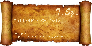 Tulipán Szilvia névjegykártya