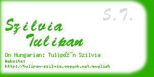 szilvia tulipan business card